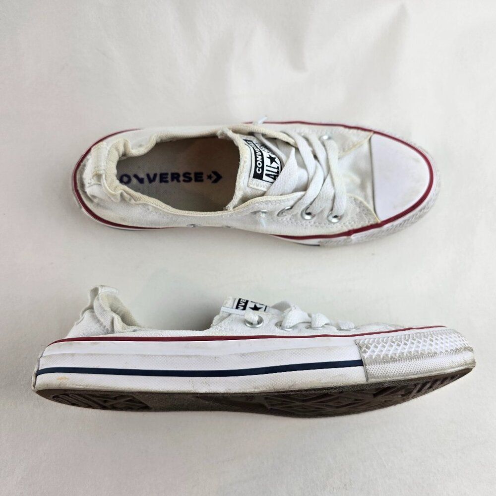 Converse Chuck Taylor All Star Low Top Sneakers Womens 7 White Shoreline Shoes